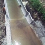 Canaletas de regadio en el Rio Jiloca